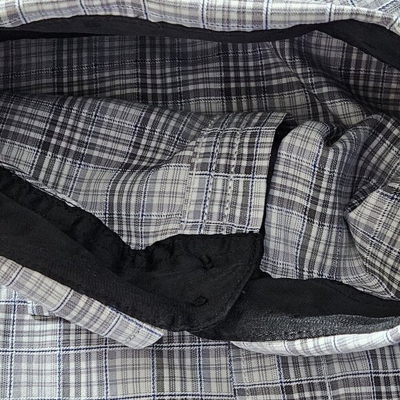 John Lennon Shirt Mens M Plaid Button Up LS Embroidery Hippie Boho Velvet Artsy - Picture 11 of 16